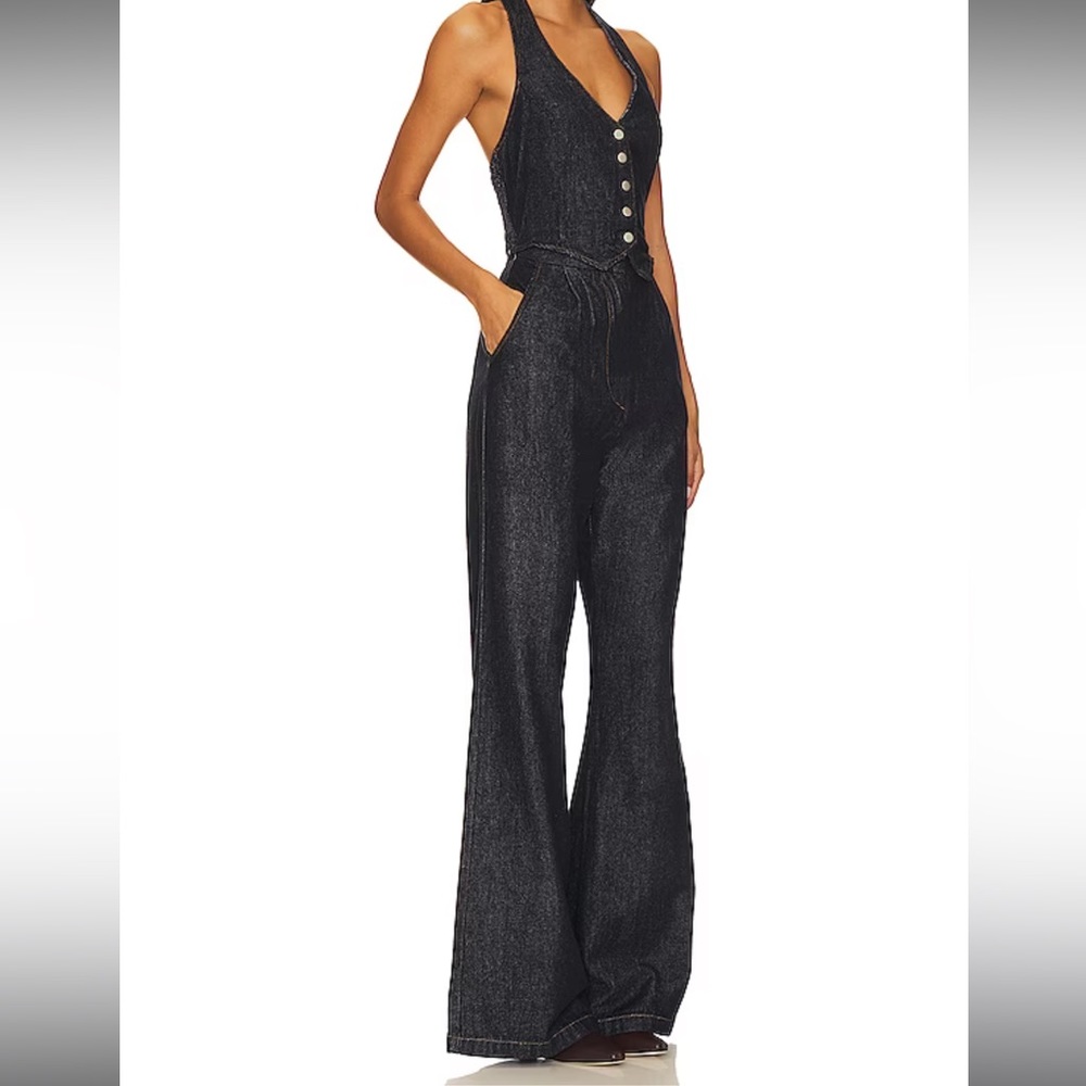 Isadore denim jumpsuit in Indigo